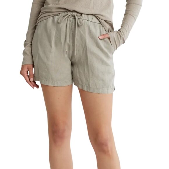 James Perse Linen Drawstring Short in Slit Pigment - Picture 1 of 4